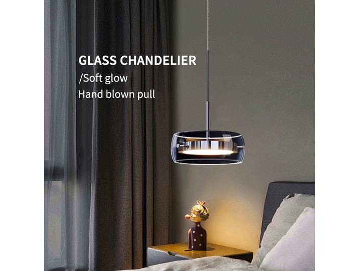 Lampe de table à manger minimaliste moderne 3 couleurs, lampe suspendue en verre pour restaurant, éclairage de restaurant, décoration intérieure, éclairage intérieur