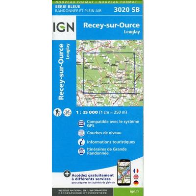 Recey-sur-Ource.Leuglay, Karte von Collectif Ign, IGN Frankreich, 978-2-7585-3741-0