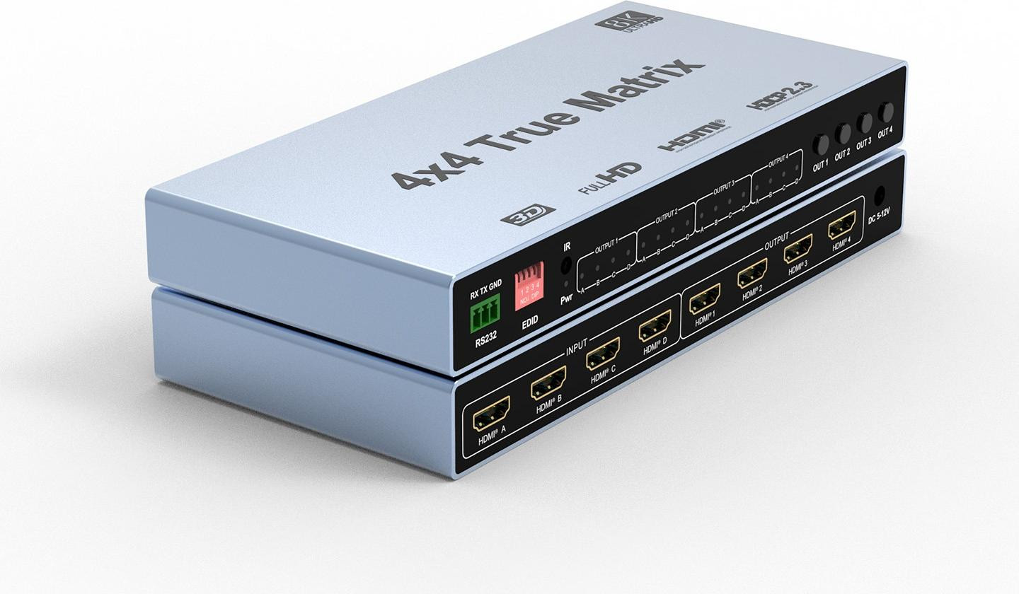 INF HDMI 8K/30 Matrix 4x4 met Audio Extractie