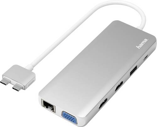 Hama USB-C Dockingstation 00200133 Passend für Marke Dockingstations: Apple MacBook inkl. Ladefunktion, USB-C Power Delivery