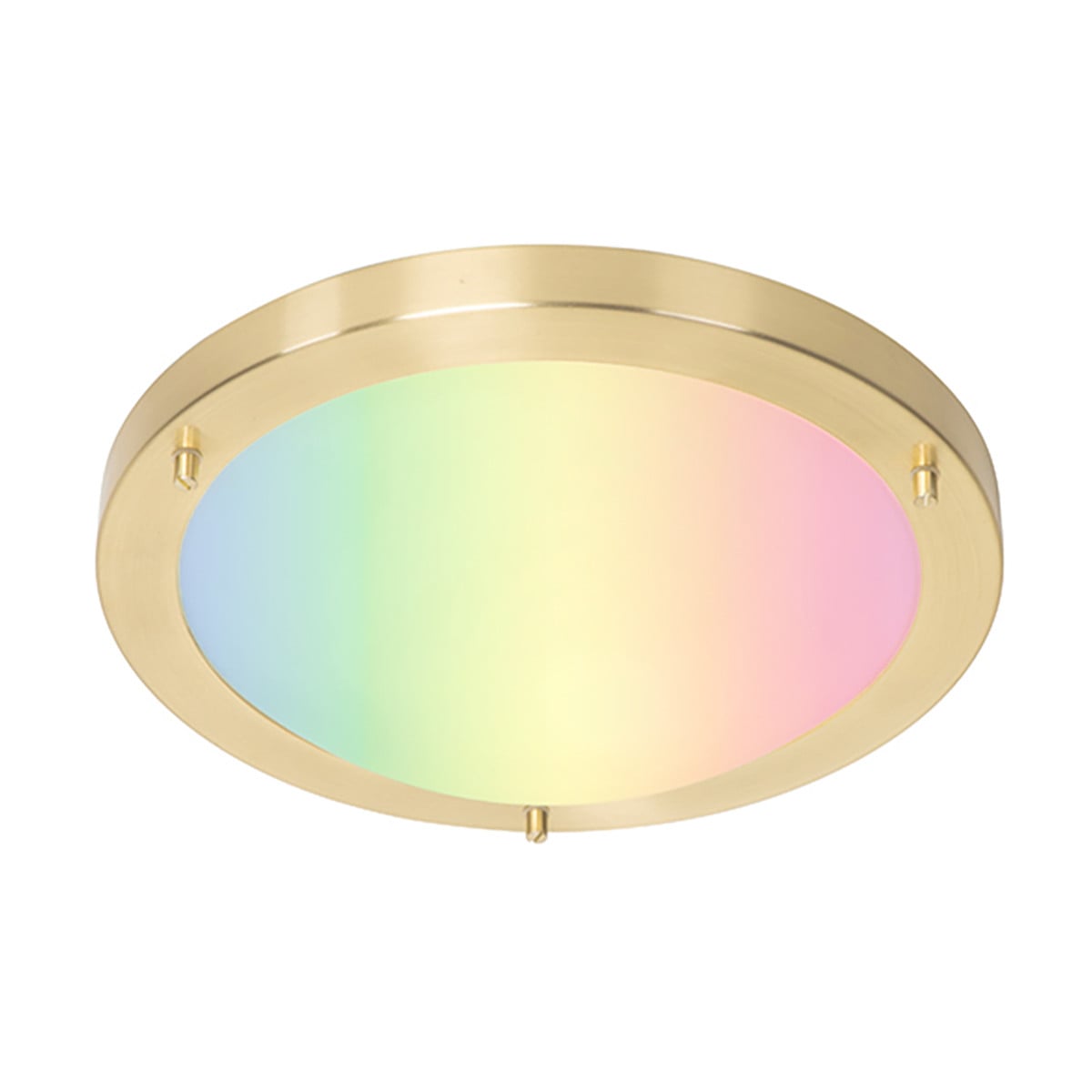 Qazqa Yuma Smart Plafonnière Goud, IP44, Wifi, RGB, Diameter: 31 cm