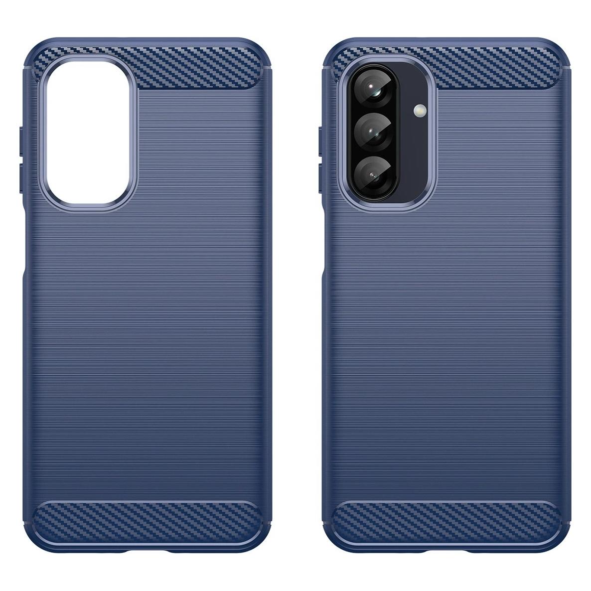 Hurtel Back panel cover Carbon Case Samsung Galaxy A26 Blue (Samsung Galaxy A26) (CARBON CASE SAMSUNG GALAXY A26 BLUE)