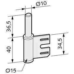 Rahmenteil STUDIO für Stahlzargen V 8600