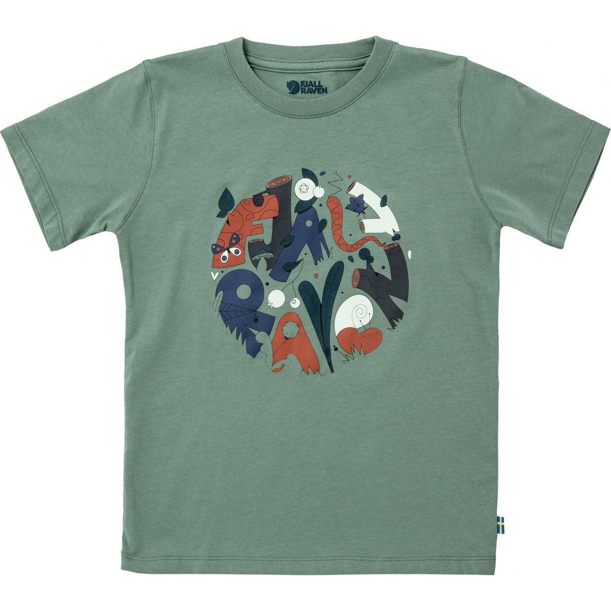 Fjällräven Kids Forest Findings T-shirt patina green (614) 128 F80536-614-128