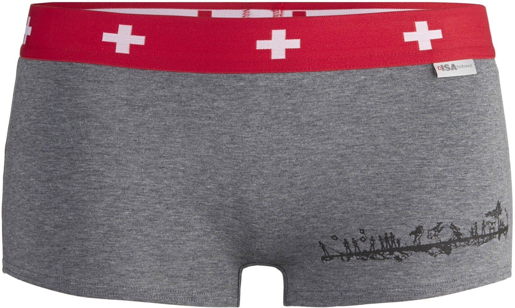 Panty ISA BODYWEAR "Panty Lucy", Damen, Gr. M, grau (granit), Obermaterial: 95% Baumwolle CO. 5% Elasthan EL., Unterhosen Panty granit M