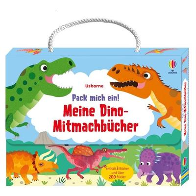 Pack mich ein! Meine Dino-Mitmachbücher, Taschenbuch von , Usborne, 978-1-03-570186-5