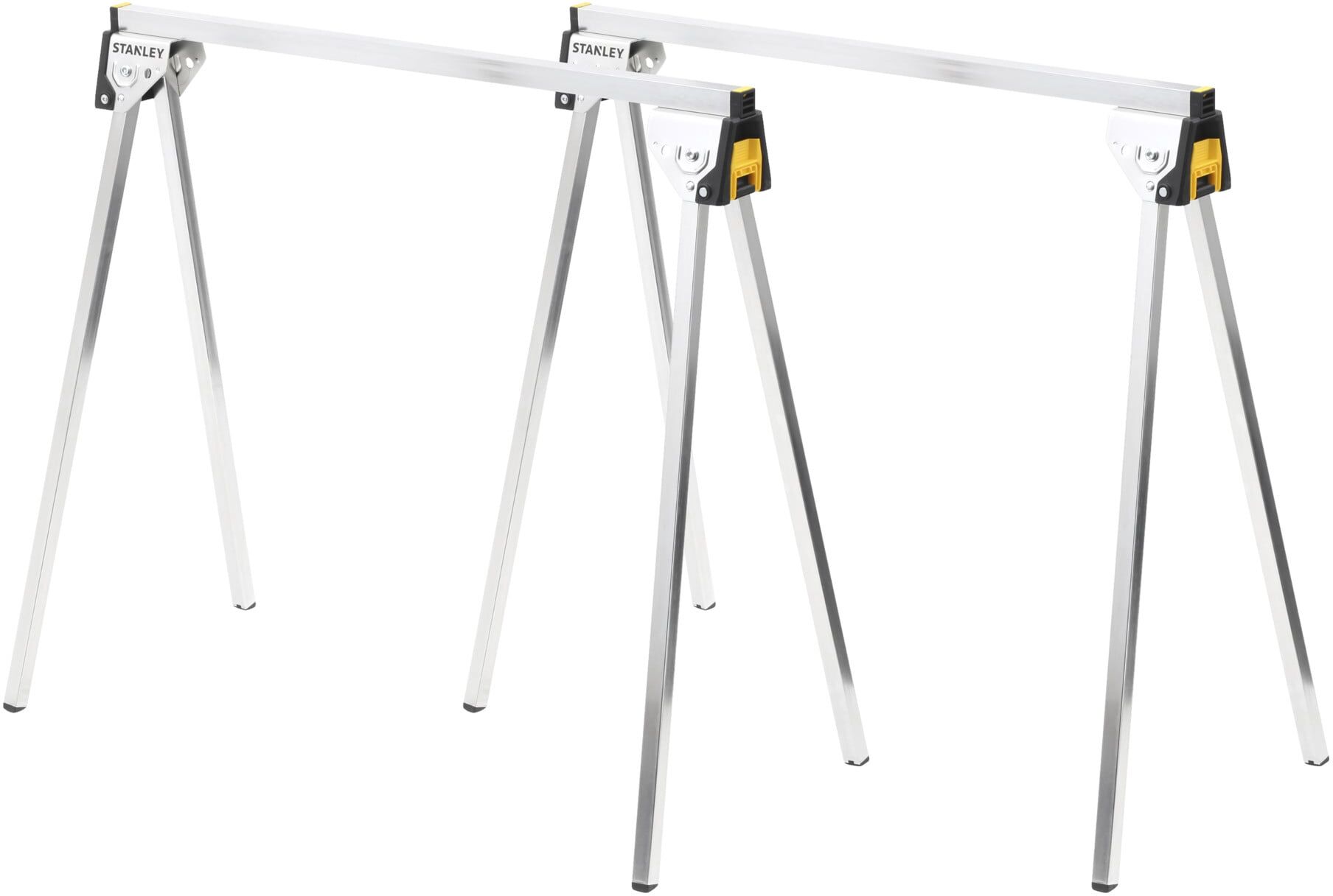Stanley Unterstellbock aus Metall für die Abstützung von schweren Lasten oder Werkstücken, Tragfähigkeit: 450 kg, Maße: L800xB210xH100 mm (STST81337-1)