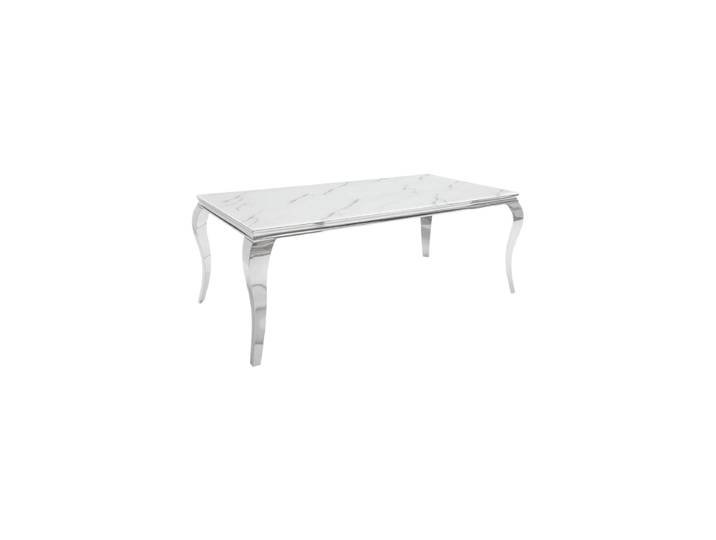 Rechteckiger Tisch „Modern Barock“, verschiedene Grössen Edelstahl / weisse Marmoroptik Invicta Interiors
