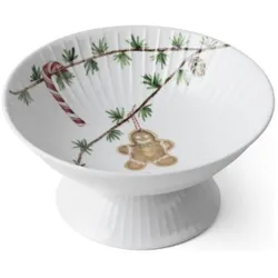 Kähler Hammershoi Jul Weihnachtsschale mit Fuss, Schüssel + Schale, Weiss