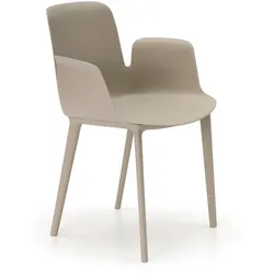 Armlehnstuhl Fior di Loto Frezza cream beige, Designer Claudio Bellini, 55x82x57.5 cm