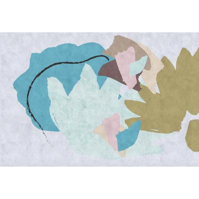 Fototapete LIVING WALLS "Walls by Patel Floral Collage 1", beige (bunt), B:4m L:2,7m, Vlies, Tapeten, Vlies, Wand, Schräge