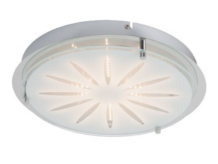 BRILLIANT lampe Cathleen Applique et plafonnier LED 33cm chrome 1x LED 15W intégrée (CMS)\, (1565lm\, 3000K) Échelle A ++ à E Plafonnier fonctionnel\, 33cm de diamètre\, Argent