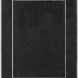Hotelzimmer Teppich ZINAL Uni Polyester 25mm Gästezimmer pflegeleicht weich Büroteppich 160x230 cm Anthrazit | Kadima Design