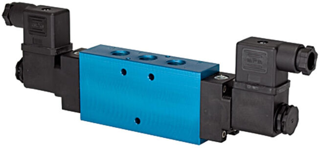 Riegler Electrovanne 5/2 voies bistable, électromagnétique double face G1/2 230V,50Hz (517.526)