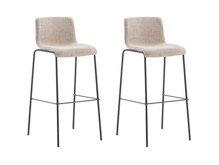 -CLP-Lot de 2 Tabourets de bar Hover enTissu Pieds Métal-Array