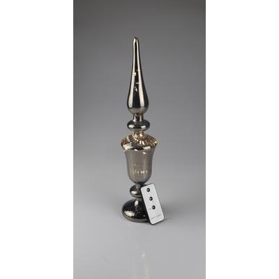 LED Dekoobjekt AM DESIGN "Glas-Zapfen rauch, 20 Lichter", silber (rauch), H:49cm L:11cm, Leuchten, 11x49 cm