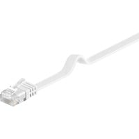 Patchkabel RJ45 Stecker > RJ45 Stecker CAT.6 U/UTP weiß, 7 Meter, Flachkabel