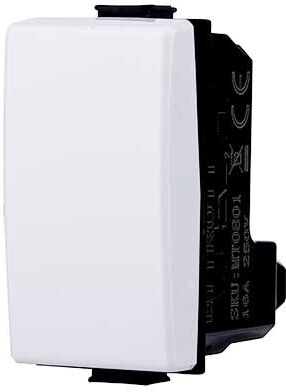 Ettroit Pulsante 1p 10a Compatibile Bticino Matix Colore Bianco