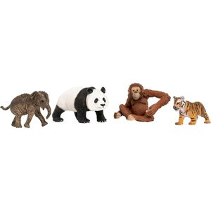 schleich Spielfigur WILD LIFE 42736, ab 3 Jahre, Wild Life Asien Starter-Set, 4 Stück