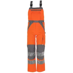 PLANAM Warnschutz-Latzhose Plaline Gr. 50 orange/zink