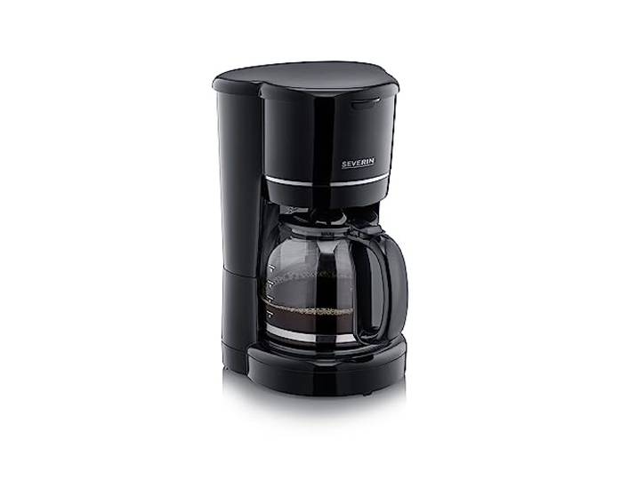 Severin Cafetière Filtre\, 900W\, 1\,25L\, Jusqu'à 10 tasses\, Système anti-goutte\, Filtre permanent amovible\, Plaque chauffante\, Noir\, KA4320