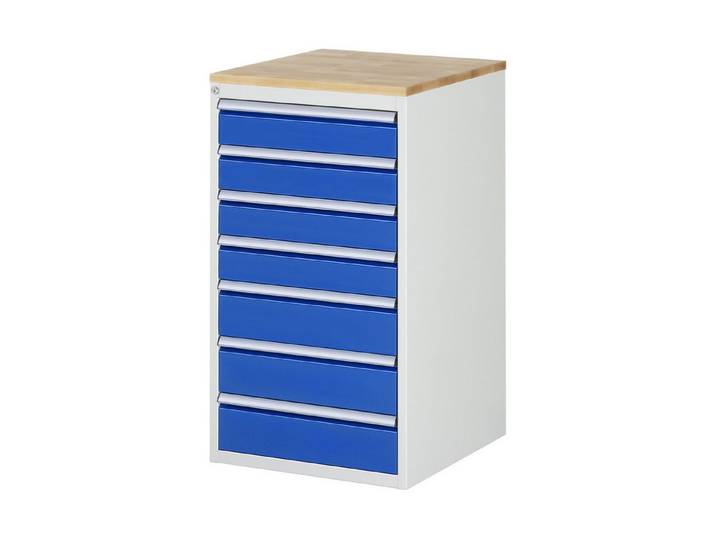 RAU Hängeregisterschrank Rau Schubladenschrank Buche-Top und 7 x Schubl.-L 4x120 3x150mm