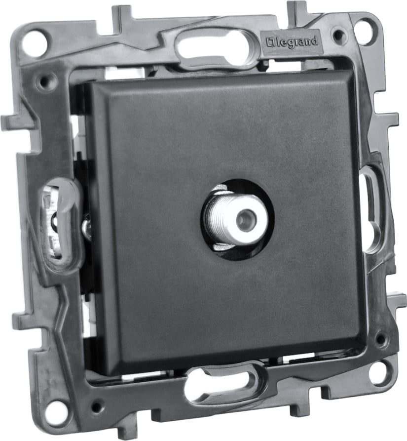 Niloe Step Stopcontact TV type F zwart 1,5 dB Legrand