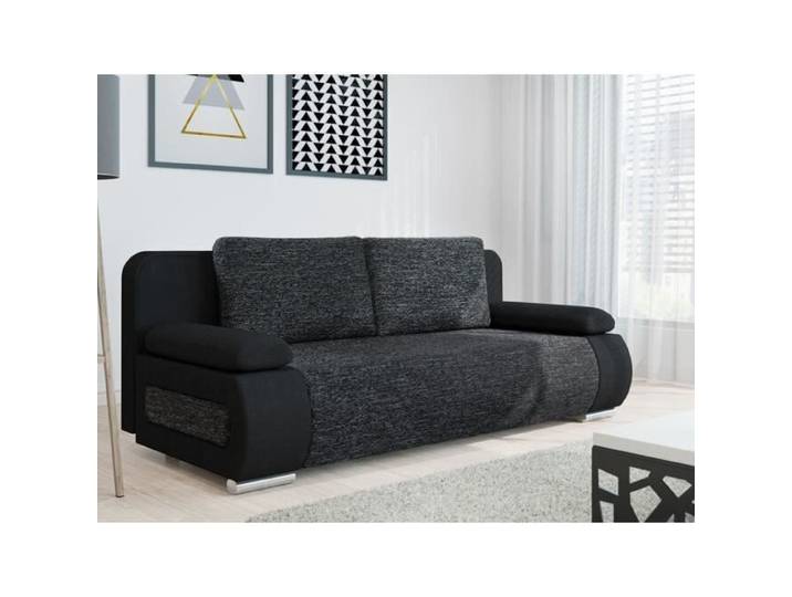 Canapé-lit Miami 129 - Mobilier1.fr - Alova 04 - Lawa 06 - Boîte de literie - Noir