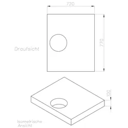 Neuesbad Wannenträger für Hoesch Muna 800x750x15 SD24245
