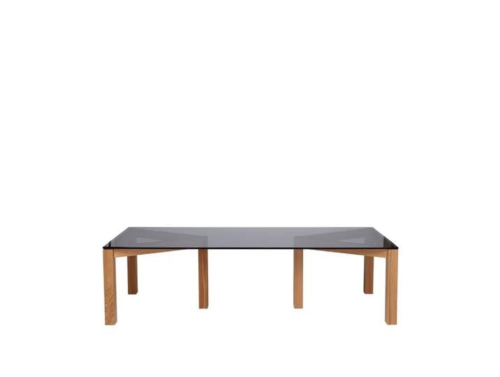 Fogia Winwin Couchtisch Rauchgetöntes Glas, Elfenbein
