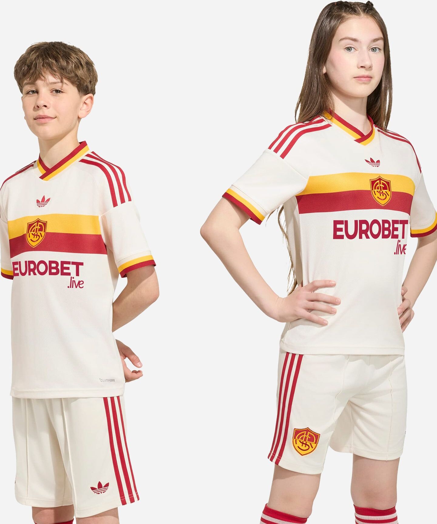 Adidas As Roma Away 26-27 Jr - Pantaloncini Calcio Ufficiali 15-16ANNI