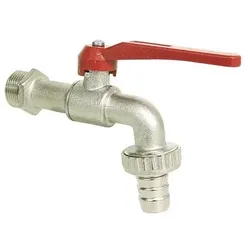Kugelhahn Auslaufventil mit Hebelgriff und Schlauchtülle DN 15 (1/2")