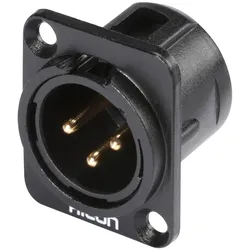 HICON XLR Einbaustecker 3pol HI-X3DM-G