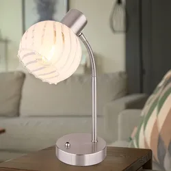 Schreib Tisch Lampe Leuchte Flexo-Strahler Beleuchtung Büro Schlaf Zimmer Glas