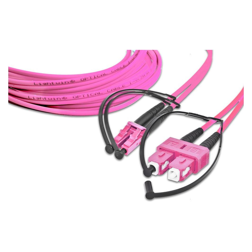 Lightwin LWL-Patchkabel LC-SC, Multimode, OM4, 3m (3 m) (LDP-50 LC-SC 3.0 OM4)