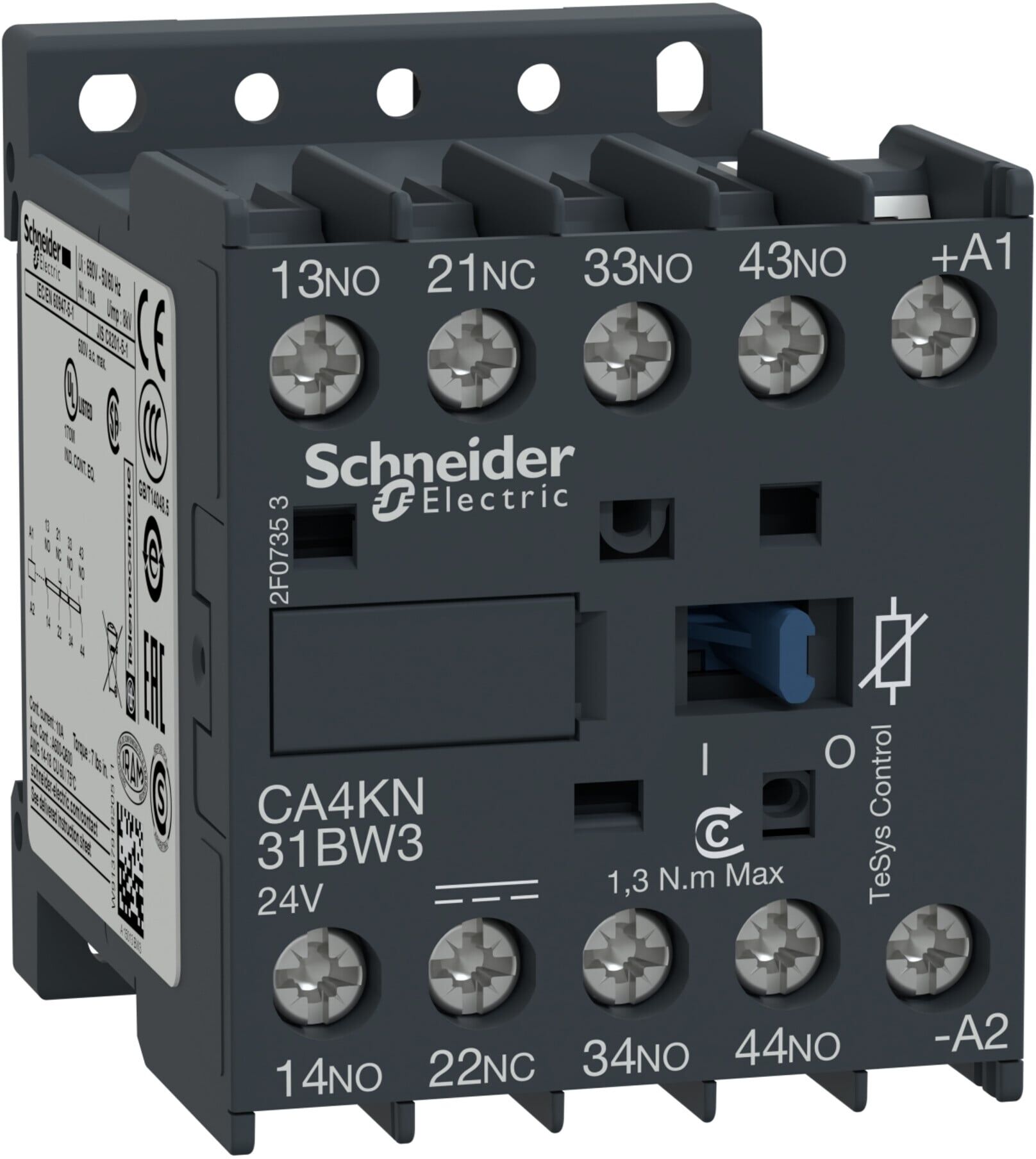 Schneider Electric Hilfsschütz CA4KN31-BW3 3S 1Ö 24VDC Diode (CA4KN31BW3)