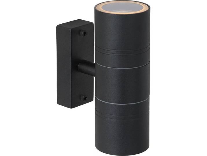 Lucide Arne Outdoor Wandlampe Schwarz IP44, Ø6,3 cm, H. 17 cm, Warmweiß