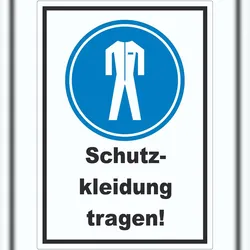 HB-Druck Schutzkleidung tragen Aufkleber A1 (594x841mm)