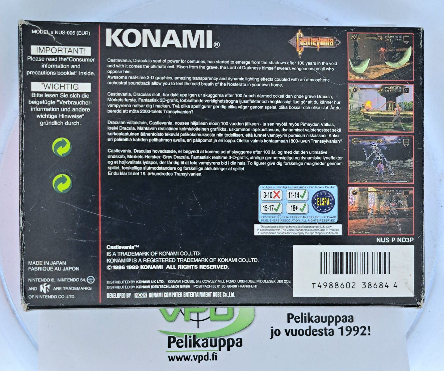 Castlevania (CIB) N64 (Käytetty)