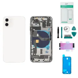 iPhone 12 Gehäuse mit Backcover Weiß - Set