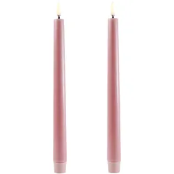 Uyuni LED Tafelkerze 25cm Dusty Rose 2 Stück