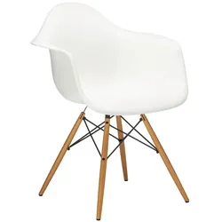 Vitra Stuhl Eames Plastic Armchair DAW 63x83x59 cm, Gestell: Ahorn, Designer Charles & Ray Eames