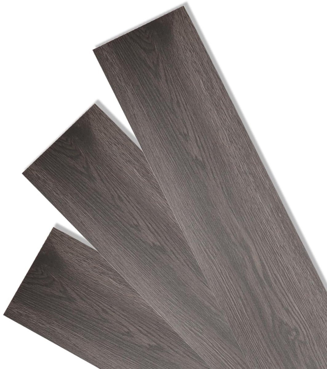PVC Vloerbedekking Nacht Eiken - Zelfklevende Vinyl Tegels - 14 Stuks