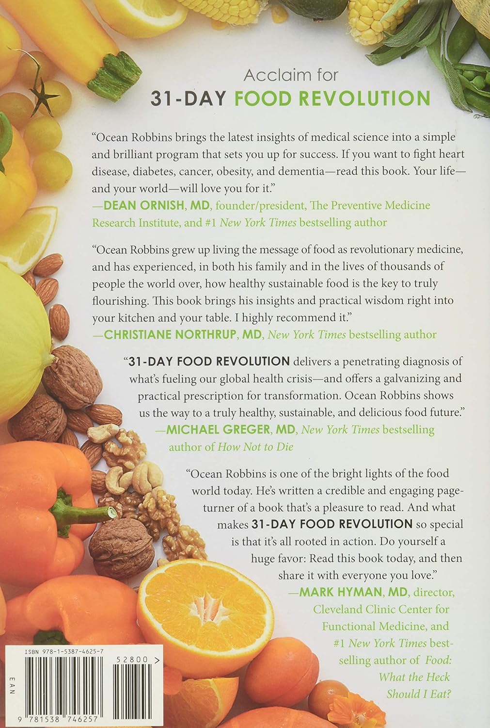 Grand Central Publishing 31-Day Food Revolution: Heal Your Body, Feel Great, and Transform Your World by Ocean Robbins - Hardcover - Health & Nutrition Guide - New