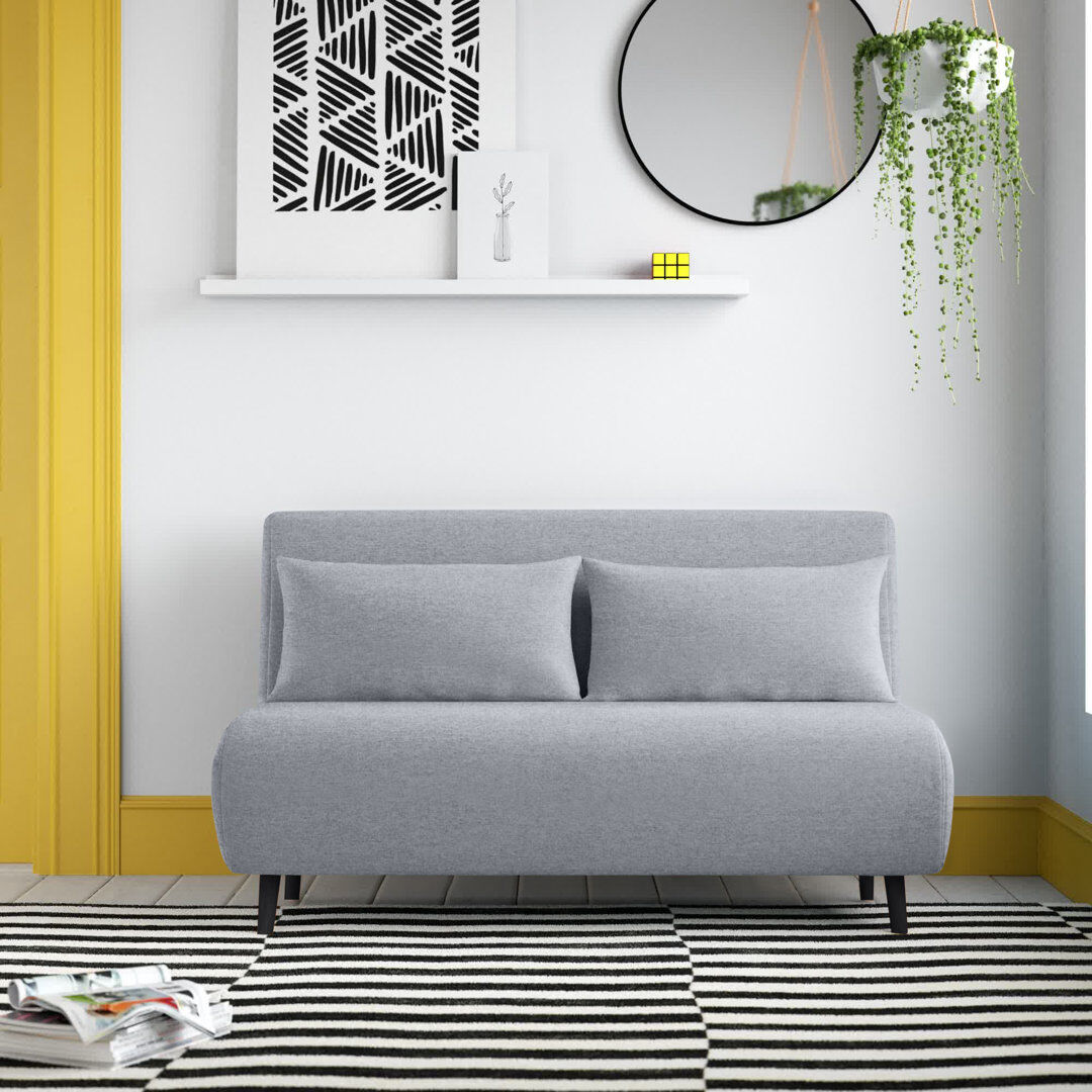 Zipcode Design Etelvina 2 Seater Sofa Bed Light Grey 3