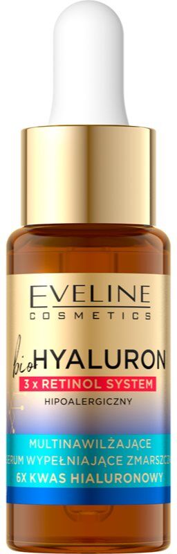 Eveline Cosmetics Bio Hyaluron 3x Retinol System füllendes Antifaltenserum 18 ml