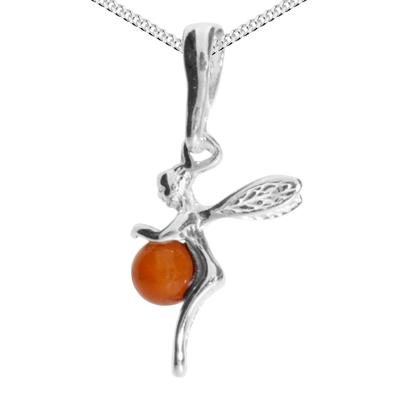 Kette mit Anhänger OSTSEE-SCHMUCK "Ostsee-Schmuck Kette mit Anhänger Elfe Kette mit Anhänger Elfe" Gr. 45, silber, Halsketten, Damen, 45cm, Silber 925 (Sterlingsilber), L: 42