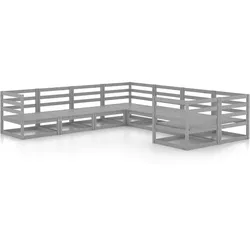 vidaXL 8-tlg. Garten-Lounge-Set Massivholz Kiefer
