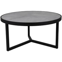 Brafab, Gartenbeistelltisch + Gartenservierwagen, Itonda Loungetisch Aluminium/Glas schwarz/grau