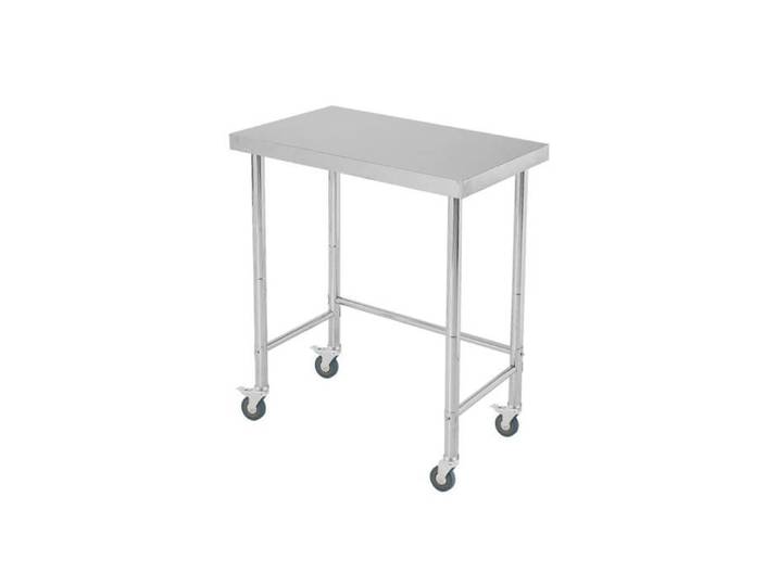 Table préparation inox 18x32x35in roulettes NSF cuisine restaurant